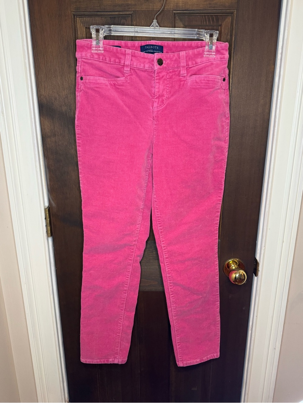 Talbots Simply Flattering Pink Corduroy Pants 4P